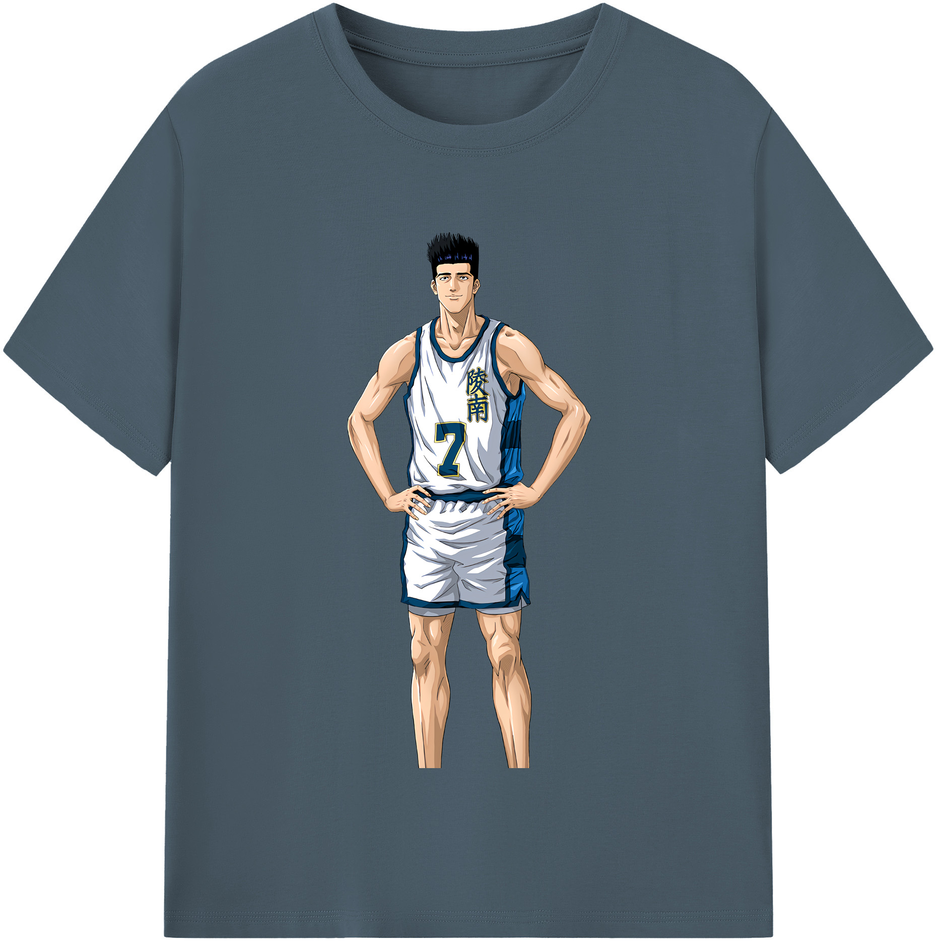 SLAM DUNK／スラムダンク 綿100％半袖Tシャツ（フロントプリント）